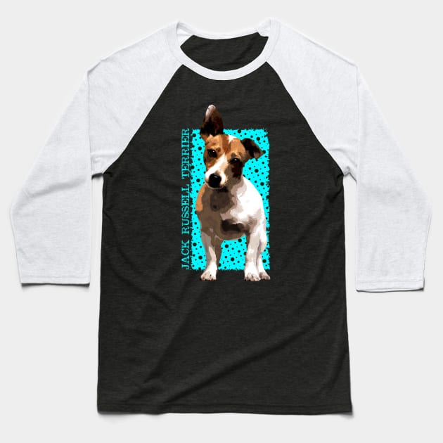 Jack Russell Terrier Baseball T-Shirt by Nartissima